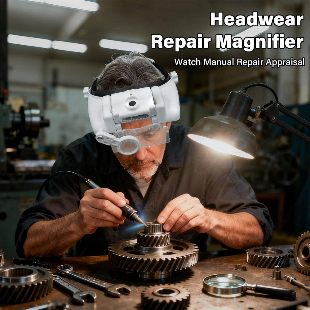 Electronics Repair Glasses - Headband Magnifying Glass LED Illuminated USB