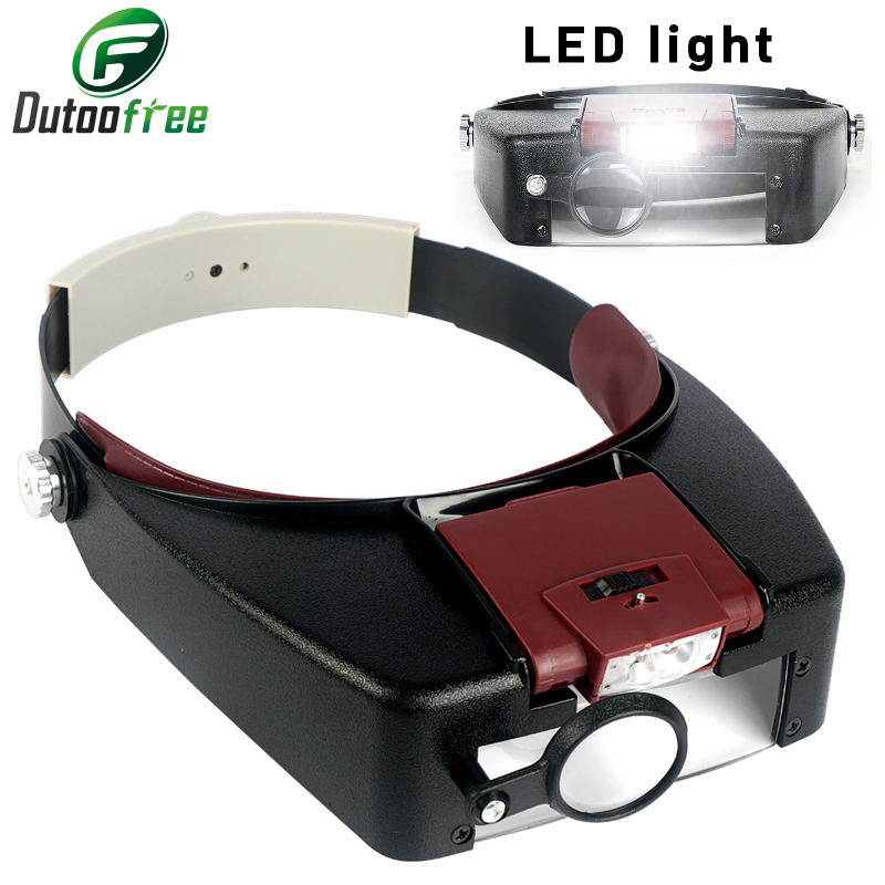 Electronics Repair Glasses - Helmet Style 10X Headband Magnifier Glasses