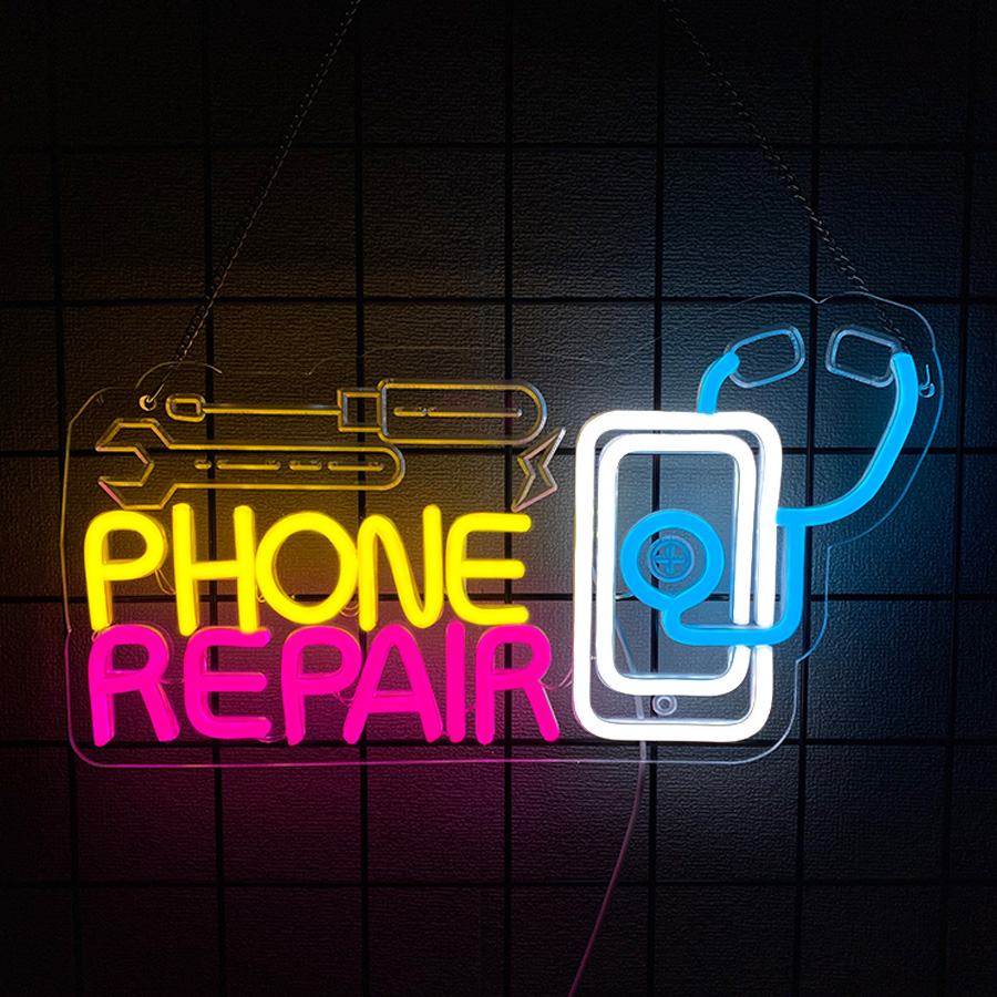 Electronics Repair Shops - Phone Repair Neon Sign For Wall