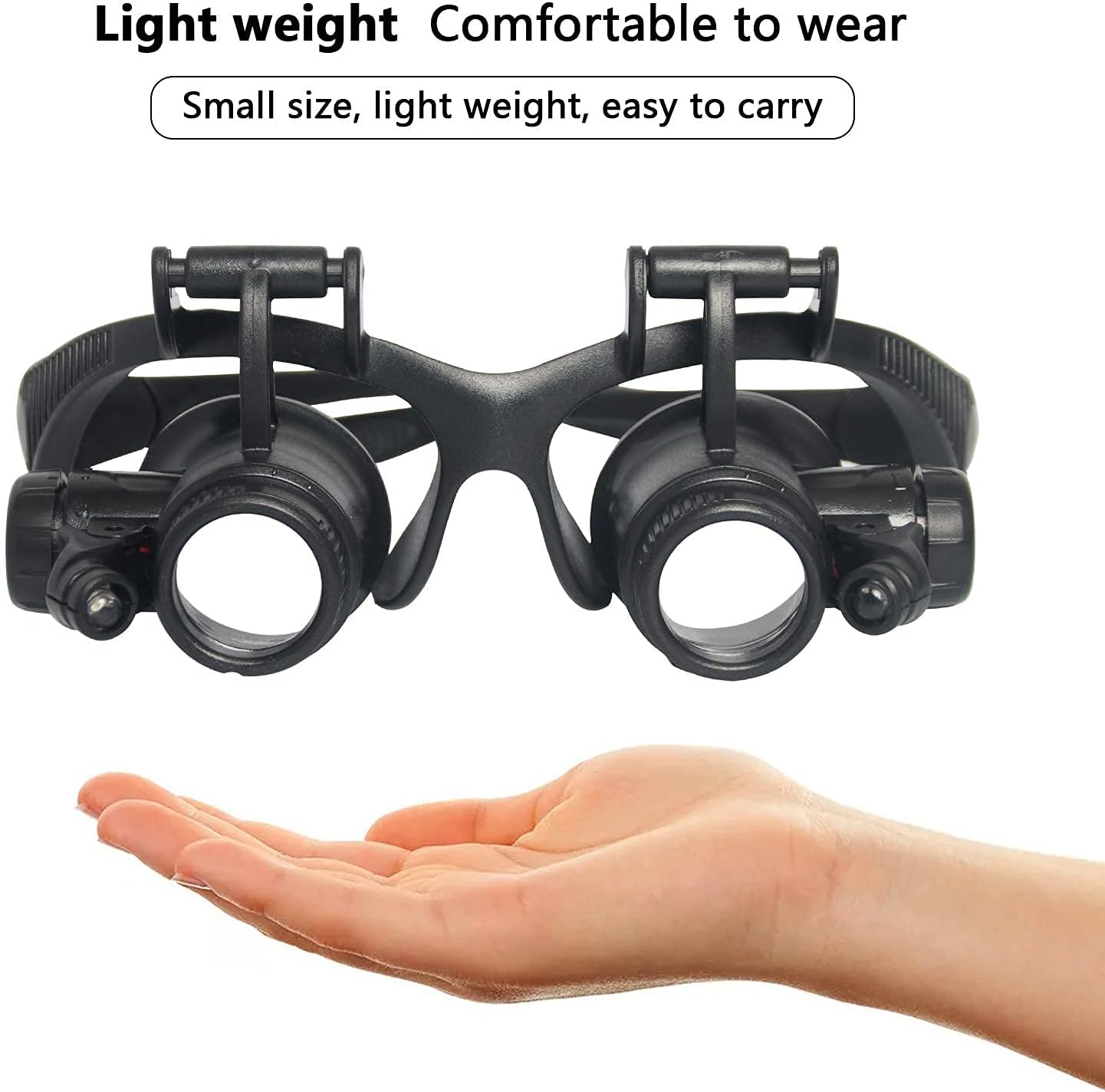 Head Mounted Magnifier With LE - Electronics Repair Glasses ulasan dan harga