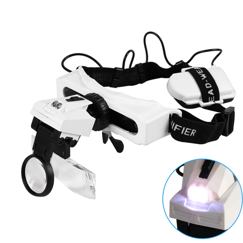 Illuminated Headband Magnifier - Electronics Repair Glasses ulasan dan harga
